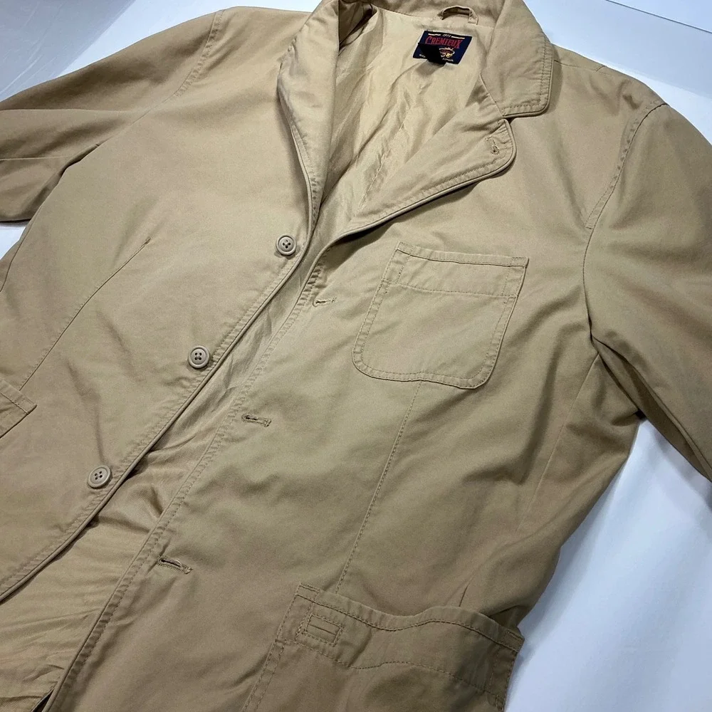 Cremieux Men's Beige Cotton Blazer Jacket with Elbow Patches‎ - Versatile Style